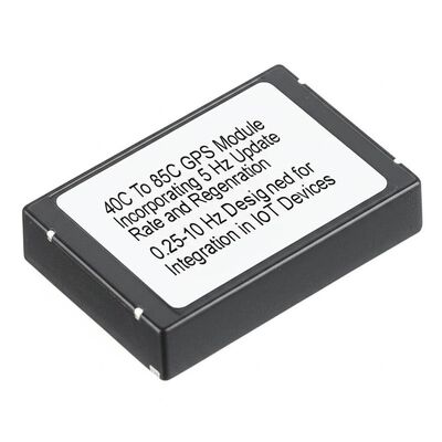 Module GPS 40C à 85C intégrant un taux de mise à jour de 5 Hz et une régénération de 0,25-10 Hz, conçu pour l'intégration dans les appareils IoT